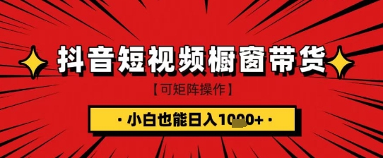 抖音短视频食品橱窗带货，小白轻松上手日入1k+【揭秘】_03231004|策驰网创