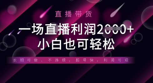 半无人直播带货，一场利润数张，适合所有平台玩法，小白也可轻松_04091432|策驰网创