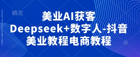 美业AI获客Deepseek+数字人-抖音美业教程电商教程_04091434|策驰网创