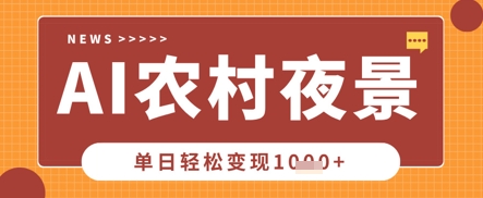 Deepseek制作农村夜景视频，一条视频点赞20W+，单日变现数张_04091438|策驰网创
