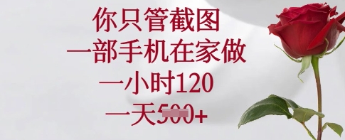 你只管截图，一部手机在家做，一小时120.一天5张【揭秘】_03201813|策驰网创