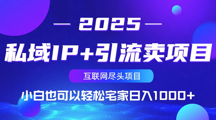 私域IP+引流卖项目，小白也可以做到轻松宅家日入1000+|策驰网创